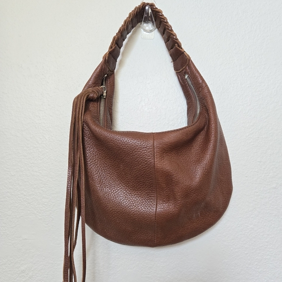 Banana Republic Leather Baguette Bag With Fringe - Picture 1 of 12